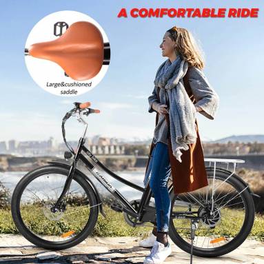€708 with coupon for KAISDA K6 Pro Electric City Bike 26 Inch 36V 12.4Ah 350W Motor 32Km/h Max Speed Shimano 7-Speed E-bike IP54 Waterproof LED Light from EU warehouse GEEKBUYING