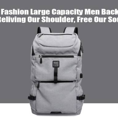 $23 with coupon for KAKA Fashion Large Capacity Men Backpack – BLACK from Gearbest