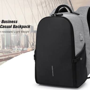 $30 with coupon for KAKA Men Business Anti-theft Casual Backpack – GRAY GOOSE from GearBest