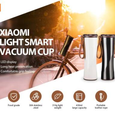 €24 with coupon for KKF Portable Intelligent Thermal Vacuum Water Bottle from Xiaomi youpin – White from GEARBEST