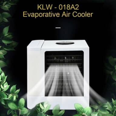 $25 with coupon for KLW – 018A2 Mini Evaporative Air Cooler Portable Humidifier Purifier with Light from GearBest