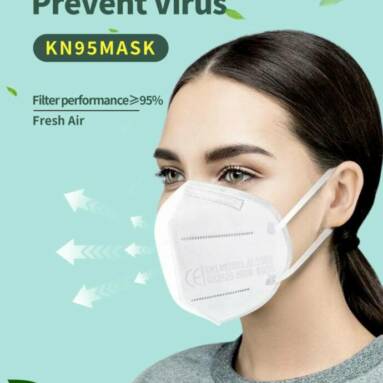 €19 with coupon for 10 pcs. KN95 PM2.5 CE Certification Face Mask Anti-fog FFP3 Respirator from GEARBEST