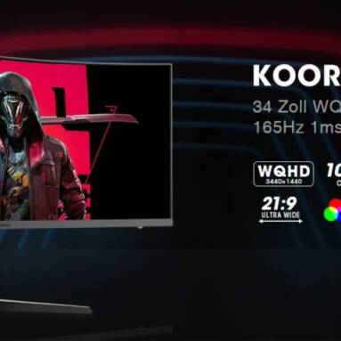 €242 with coupon for KOORUI 34 Inch Ultrawide Curved Gaming Monitor from EU warehouse BANGGOOD