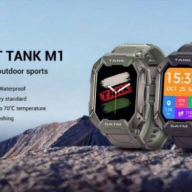 €27 with coupon for KOSPET Tank M1 Rugged Outdoor Smartwatch 1.72 inch 64KB RAM + 128M ROM 50 Days Standby from BANGGOOD