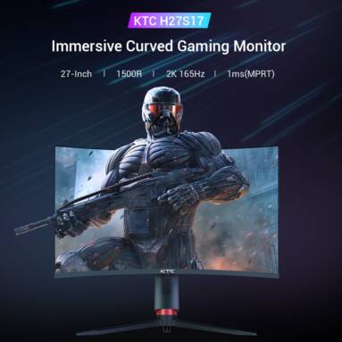 €219 with coupon for KTC H27S17 27-inch 1500R Curved Gaming Monitor from EU HU warehouse GEEKBUYING (Free Gift Tronsmart Speaker)