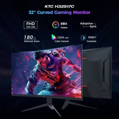 شاشة ألعاب منحنية KTC H159S32C 17R بسعر 1500 يورو مع قسيمة شراء من مستودع GEEKBUYING في الاتحاد الأوروبي