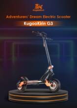 €855 with coupon for KUGOOKIRIN G3 Adventurers Electric Scooter 1200W rear motor 52V 18Ah Lithium battery touchable display control panel TPU suspension system IPX4 from EU warehouse GEEKBUYING