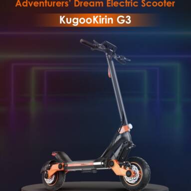 €855 with coupon for KUGOOKIRIN G3 Adventurers Electric Scooter 1200W rear motor 52V 18Ah Lithium battery touchable display control panel TPU suspension system IPX4 from EU warehouse GEEKBUYING