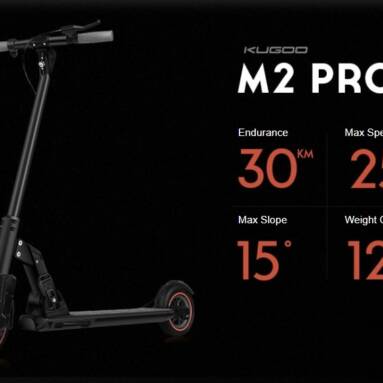 €328 with coupon for KUGOO M2 PRO Foldable Electric Scooter from EU warehouse HEKKA