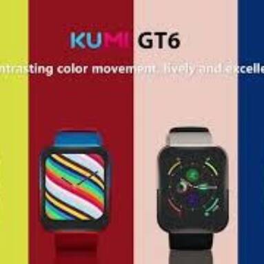 $48 with coupon for KUMI GT6 Two-color Smart Watch from ALIEXPRESS