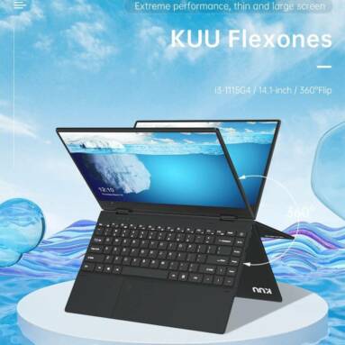 €507 with coupon for KUU FLEXONES YOGA Laptop Windows 11 Intel i3 1115G4 14.1” 360 Degree Rotate IPS Touch Screen 8GB DDR4 512GB PCI-E SSD Notebook from EU warehouse GEEKBUYING