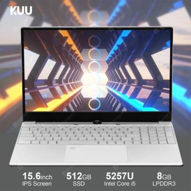 €368 with coupon for KUU K1 Laptop Intel Core i5-5257U Processor 15.6 Inch IPS Screen Office Notebook 8GB RAM Windows 10 – 512GB EU SPAIN Warehouse from GEARBEST