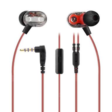 $3 with coupon for KZ ZSE Professional Stereo HiFi Music Earphones  –  WITH MICROPHONE  BLACK from GearBest