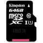 Kingston 64GB Micro SDXC Memory Card  -  64GB  BLACK 
