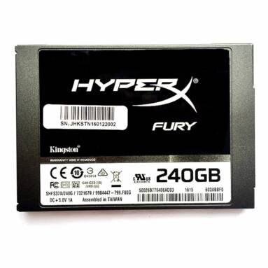$84 with coupon for Kingston HyperX FURY 240GB 2.5″ SATA III 3.0(6Gbps) Internal SSD from TOMTOP
