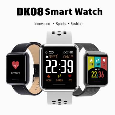 €8 with coupon for Kospet DK08 Smart Watch – Black Silicone strap from GEARBEST