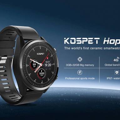 €117 with coupon for Kospet Hope 3G+32G 4G-LTE Watch Phone 1.39′ AMOLED IP67 WIFI GPS/GLONASS 8.0MP Android7.1.1 Smart Watch EU UK WAREHOUSE from BANGGOOD