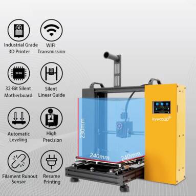€457 with coupon for Kywoo Tycoon FDM 3D Printer Auto Levelling 32-Bit Silent Mainboard WiFi Transmission 240x240x230mm from EU warehouse GEEKBUYING