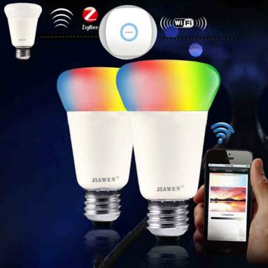 49% OFF JIAWEN 9W E27 RGBW Intelligent Bulb,limited offer $23.99 from TOMTOP Technology Co., Ltd