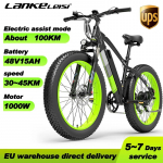 €1469 with coupon for LANKELEISI XC4000 1000W Electric Bike Fat Tire Mountain E-bike 40km/h 100km from EU warehouse BUYBESTGEAR