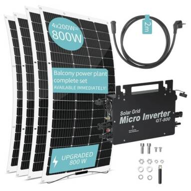 €549 with coupon for LANPWR 800W Balcony Power Plant with 4 x 200W Flexible Solar Panels from EU warehouse GEEKBUYING