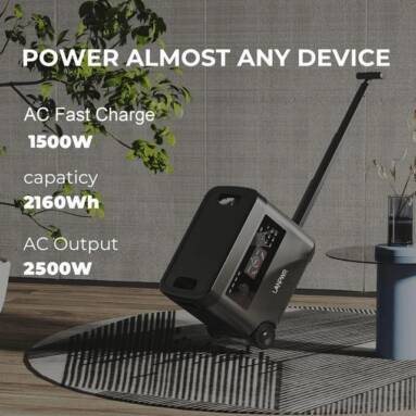 €799 with coupon for LANPWR D5 2500W Portable Power Station 2160Wh LifePo4 Solar Generator from EU warehouse TOMTOP
