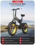 LAOTIE FT100 Fat Tire Folding Electric Moped Bicycle