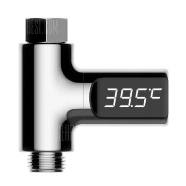 $8 with coupon for LED Display Water Shower Thermometer  –  SILVER 1PC from GearBest