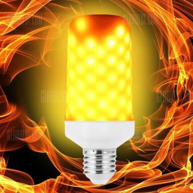 $5 with coupon for LED Flame Light Bulb Emulation Flaming Decorative Lamp  –  E27  WHITE from GearBest