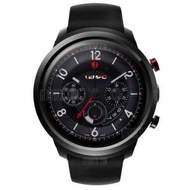 $82 with coupon for LEMFO LEF 2 3G Smartwatch Phone  –  BLACK from Gearbest