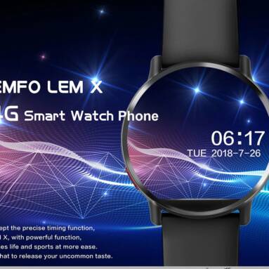 €142 with coupon for LEMFO LEM X 2.03 inch 4G Smartwatch Phone – BLACK from GearBest