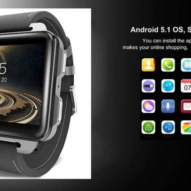 $109 with coupon for LEMFO LEM4 PRO 3G Smartwatch Phone – BLACK from GearBest