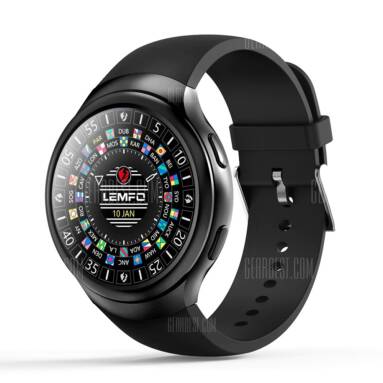 $115 with coupon for LEMFO LES2 3G Smartwatch Phone  –  BLACK from GearBest