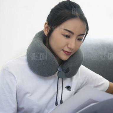 $25 with coupon for LERAVAN Multi-function U-shaped Massage Neck Pillow  –  GRAY EU warehouse from GearBest