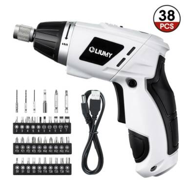 $17 with coupon for LIUMY 3.6 V 1300mAh USB Electric Screwdriver Cordless Power Screw Driver Tool With Screw Bits from BANGGOOD