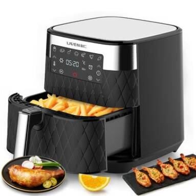 €84 with coupon for LIVEN KZ-D5500 Air Fryer 5.5L Large Capacity 1700W Electric Hot Air Fryers Oven Oilless Cooker LED Digital Touchscreen 360° Cycle Heating Nonstick Basket from Ecological Chain from EU PL warehouse BANGGOOD
