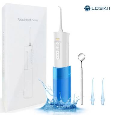 €11 with coupon for LOSKII LK-WF1 Portable Oral Irrigator IPX7 Waterproof Dental Water Flosser Magnetic Charging Water Jet Flosser from EU CZ warehouse BANGGOOD