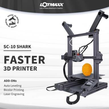 €313 with coupon for LOTMAXX SC-10 SHARK Dual Color / Dual Color + Laser Engraving 2-in-1 3.5-inch Touch High Quality FDM 3D Printer from EU CZ warehouse BANGGOOD