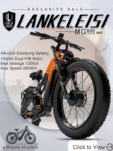€2449 with coupon for Lankeleisi MG800 MAX E-Mountain Bike Fat Bike Dual Motor 1000W*2 from EU warehouse BUYBESTGEAR