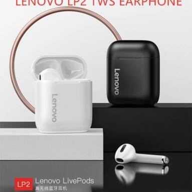 $13 with coupon for Lenovo LP2 True Wireless Bluetooth Earbuds Headphone from GEARBEST