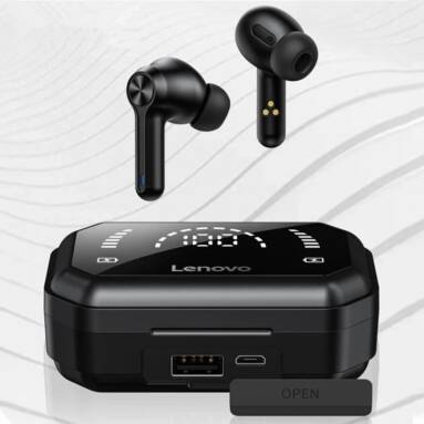 €14 with coupon for Lenovo LP3 Pro TWS bluetooth 5.0 Earbuds Dual Drivers HiFi Stereo 1200mAh LED Power Display Noise Canceling Mic Sports Earphone Wireless Headphone from BANGGOOD