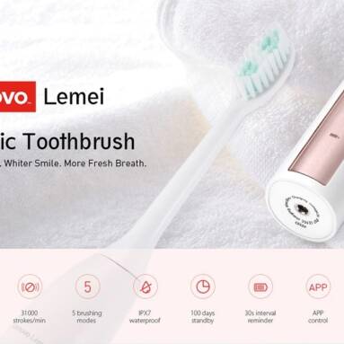 $31 with coupon for Lenovo Lemei Intelligent Smart Reminder Sonic Electric Toothbrush EU warehouse from GearBest