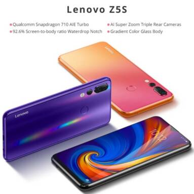 $259 with coupon for Lenovo Z5S 6.3 Inch 4G LTE Smartphone Snapdragon 710 4GB 64GB 16.0MP+8.0MP+5.0MP Triple Rear Cameras ZUI 10 Touch ID Quick Charge – Grey from GEEKBUYING