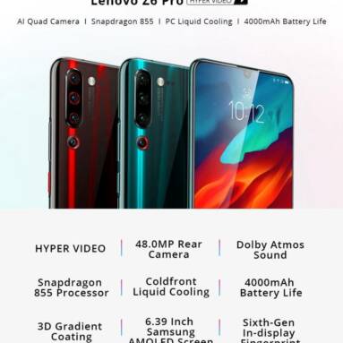 $419 with coupon for Lenovo Z6 Pro 4G Smartphone 6GB RAM 128GB ROM International Version from GEARVITA