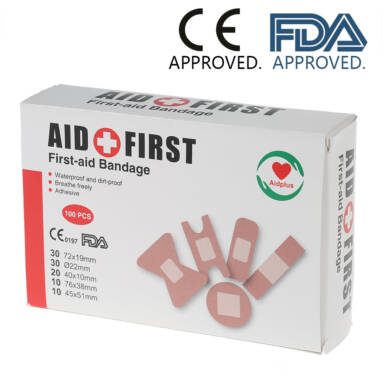 $5 OFF Aidplus 100PCS Adhesive Bandages 5 combinations,free shipping $1.99(Code:MD065) from TOMTOP Technology Co., Ltd