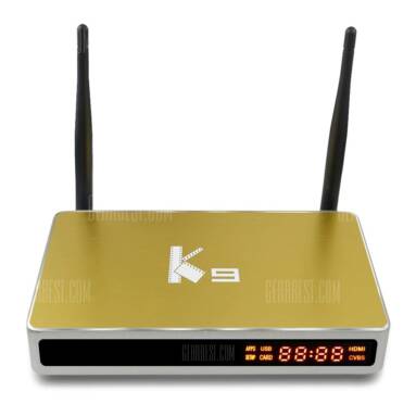 $46 with coupon for MECOOL K9 TV Box  –  EU PLUG  GOLDEN from GearBest