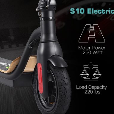 €339 with coupon for MEGAWHEELS S10 10-13.6 Miles Long Range Bettery Up to 15.5 MPH 8 Inch Pneumatic Tires Electric Scooter EU Germany Warehouse from GSHOPPER