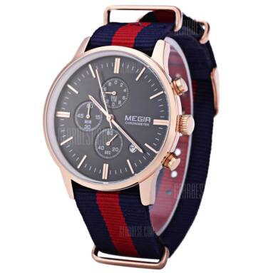 $14 with coupon for MEGIR M2011 Male Quartz Watch  –  ROSE GOLD from GearBest