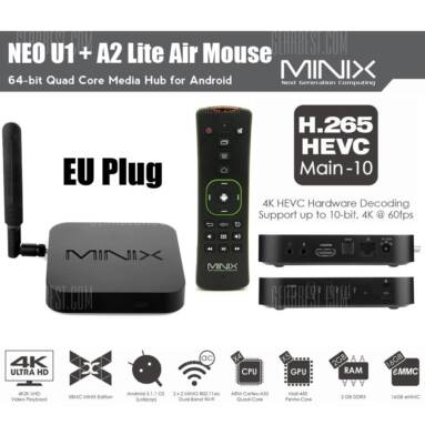 $113 with coupon for MINIX NEO U1 TV Box Android 5.1.1  –  EU PLUG  MINIX NEO U1 + A2 LITE from GearBest