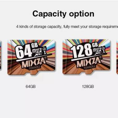 $96 with coupon for MIXZA TOHAOLL U3 Micro SD Memory Card – BLACK 256GB from GearBest
